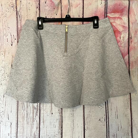 Adidas Neo X Selena Gomez Skirt Womens Large Grey Jersey Mini Casual A-Line - Picture 2 of 6